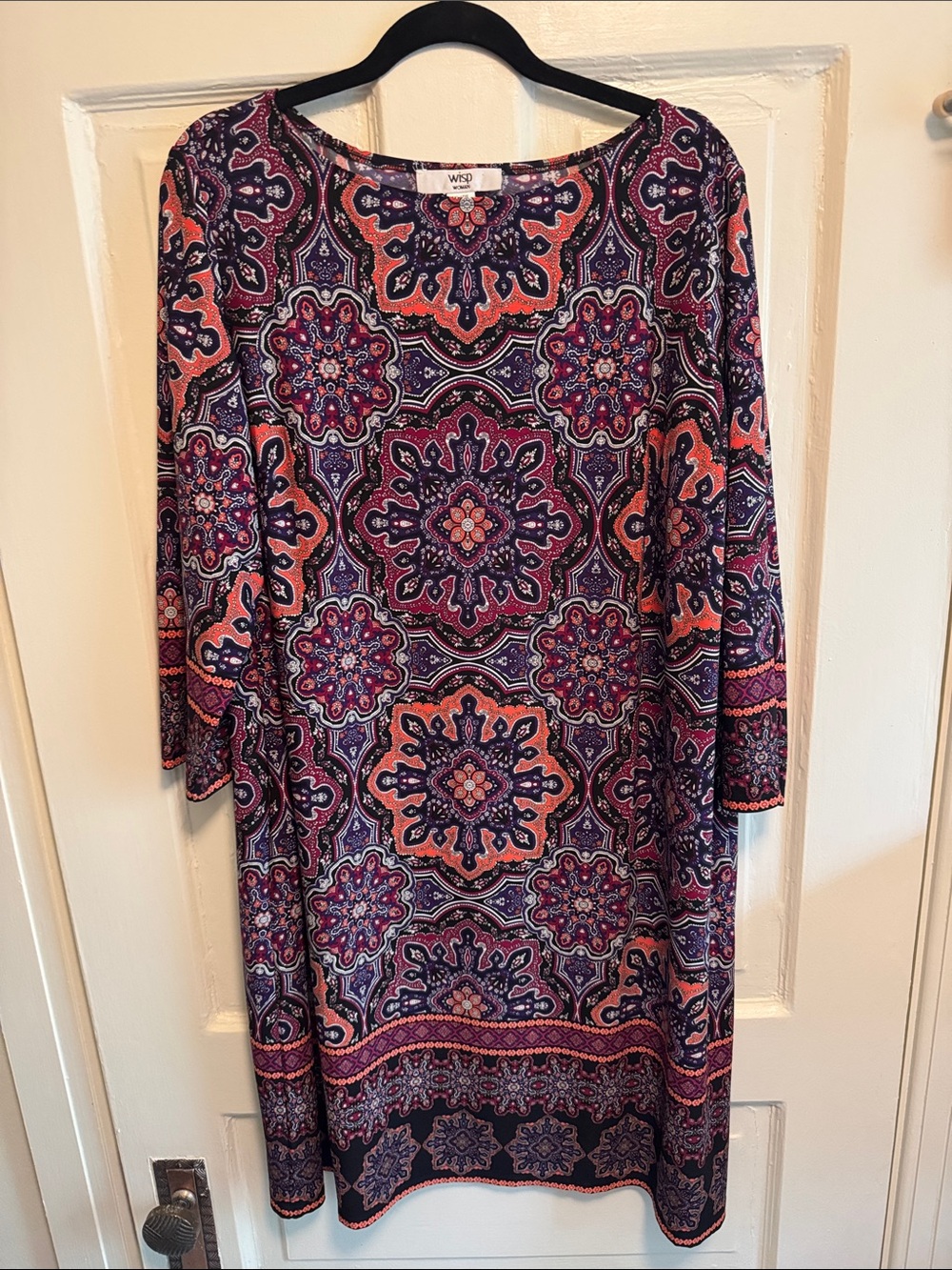 Pink & Purple Print Shift Dress